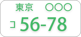 graphic number plate green
